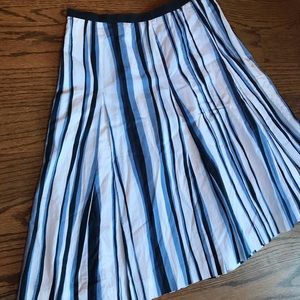 Gorgeously crafted blue and whites striped skirt